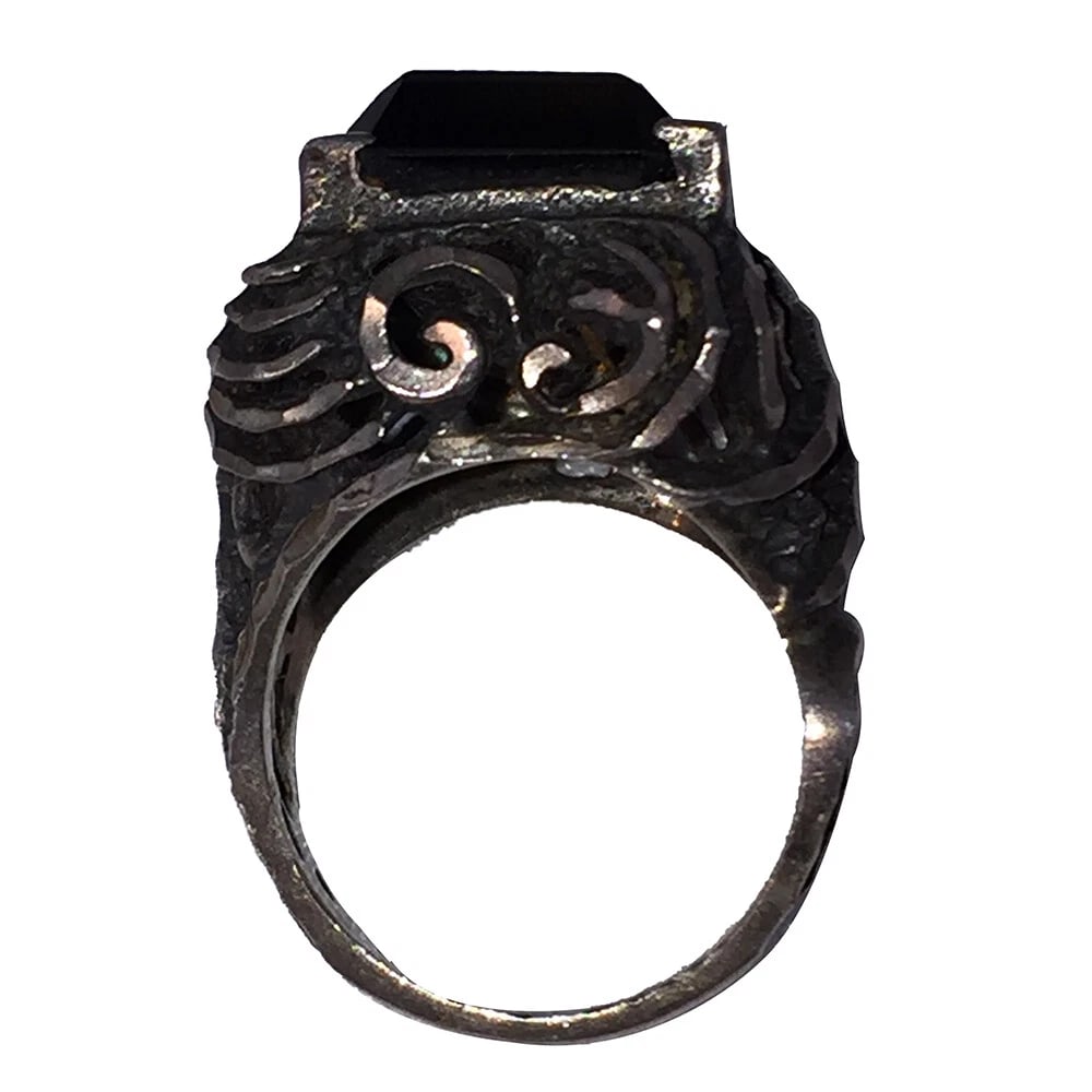 Handmade Sterling Silver Emerald Cut Smoky Topaz Quartz Cocktail Ring - 6