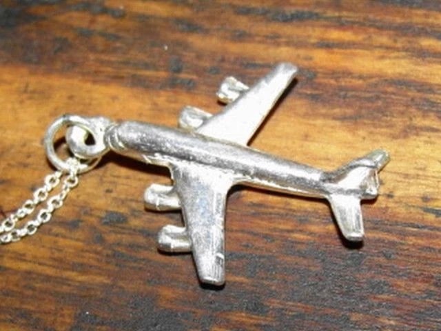 Sterling Silver Airplane Charm Necklace (1 of 7)