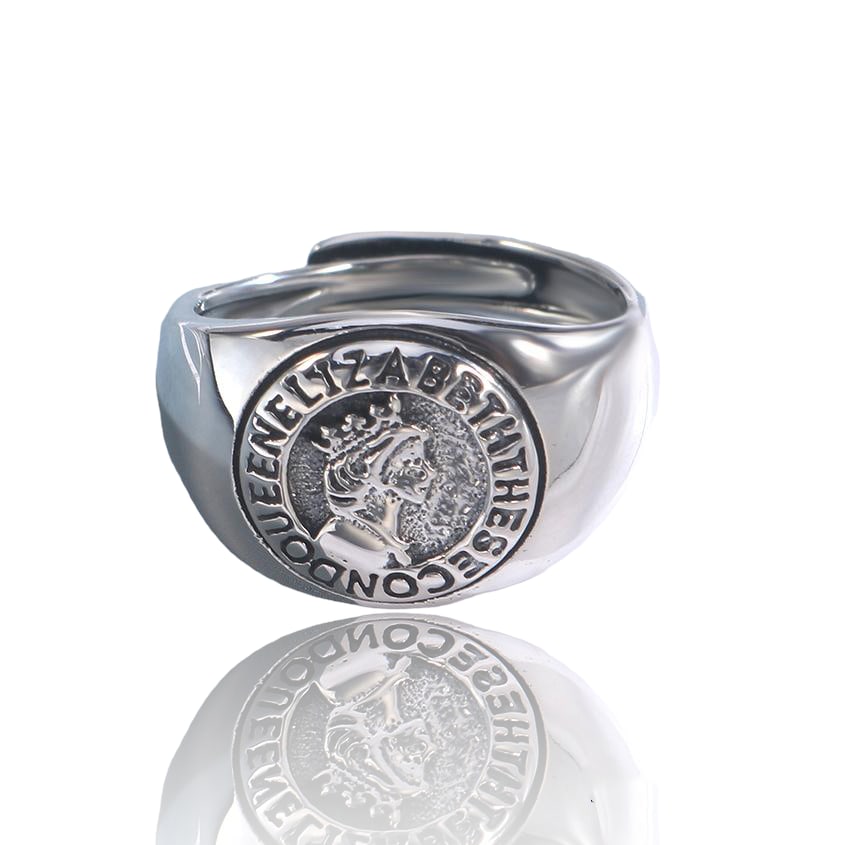 Queen Elizabeth 925 Silver Signet Ring: Title: Queen Elizabeth 925 Silver Signet Ring Description:High Quality: Crafted in lustrous 18K Gold Plated 925 Sterling Silver with hall mark s925, non-toxic, Lead-Free and Nickle-Free. It is smooth 