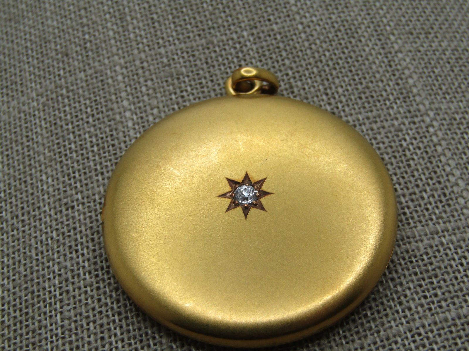 Antique 18kt Monogrammed Locket With Diamond, 1900-1920'S - 5