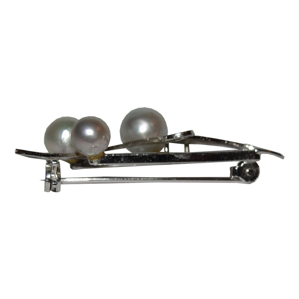 Chinese Baroque Pearl Brooch Pin - 3