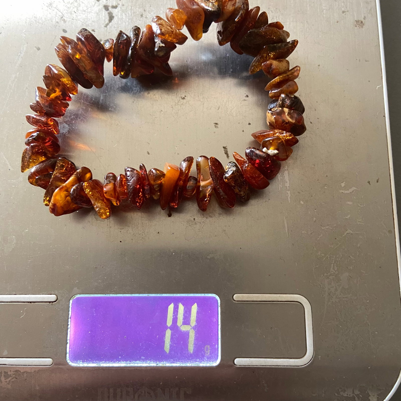 Vintage Natural Raw Baltic Amber Rock Stone Baltic's Sea Beads Bracelet - 10