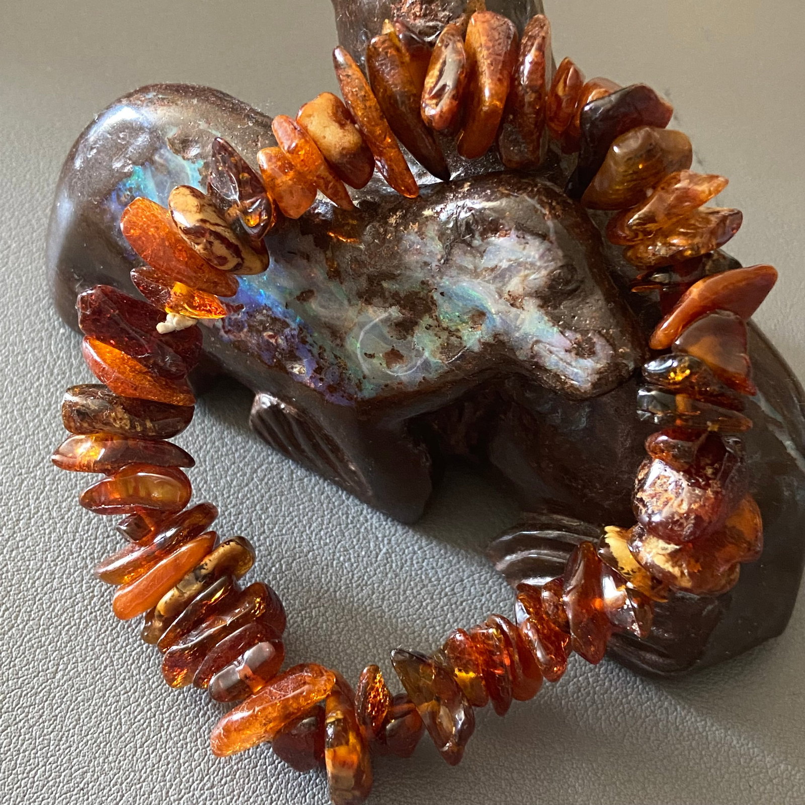 Vintage Natural Raw Baltic Amber Rock Stone Baltic's Sea Beads Bracelet (1 of 11)