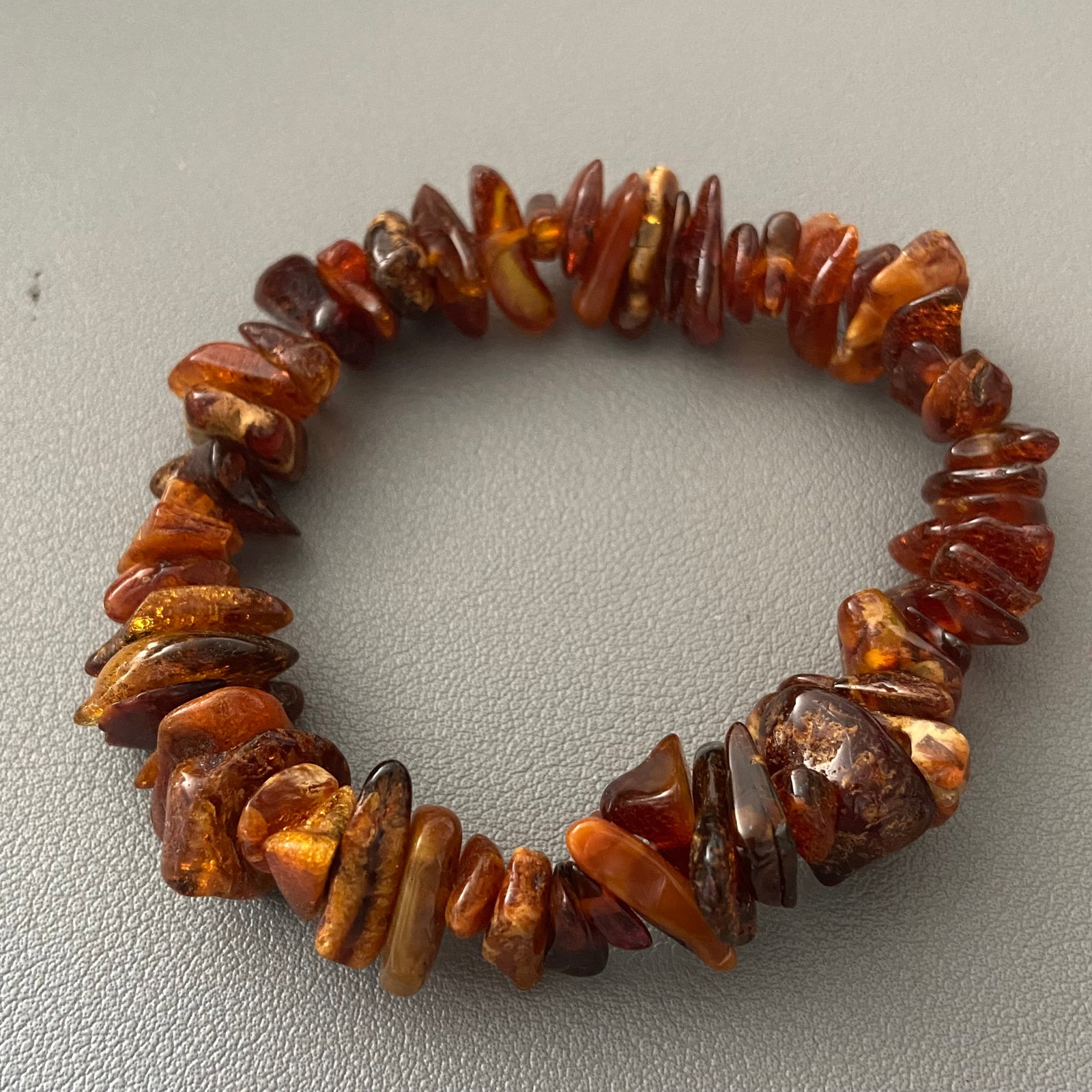 Vintage Natural Raw Baltic Amber Rock Stone Baltic's Sea Beads Bracelet - 2
