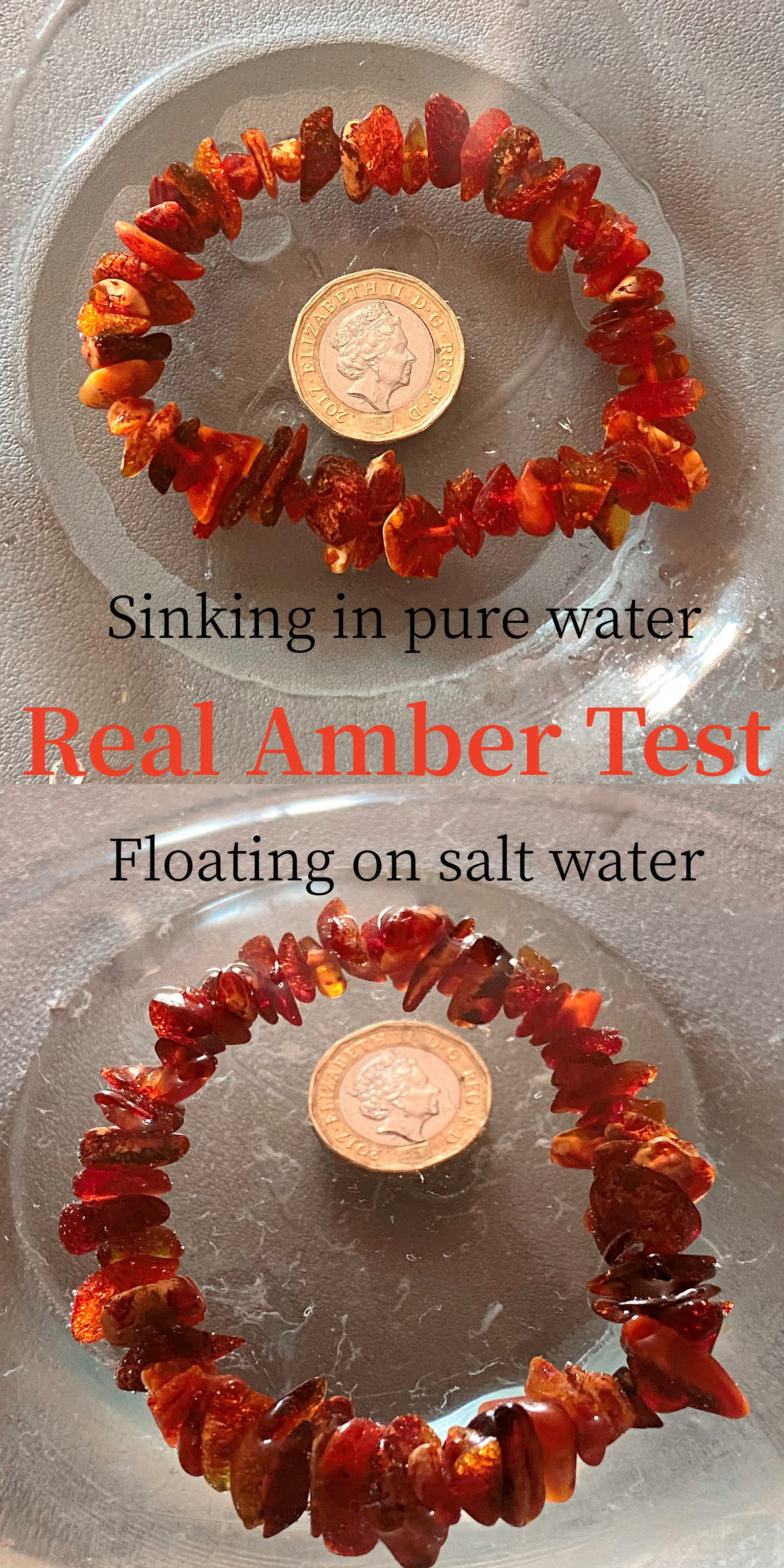 Vintage Natural Raw Baltic Amber Rock Stone Baltic's Sea Beads Bracelet - 4