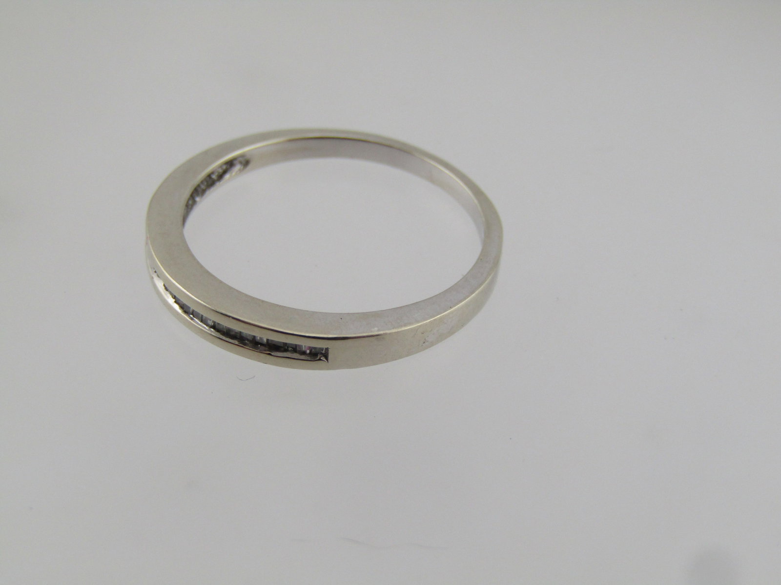 Vintage 10kt Diamond Baguette Anniversary Band, Sz. 7.25, 1980'S-1990'S, Signed - 5