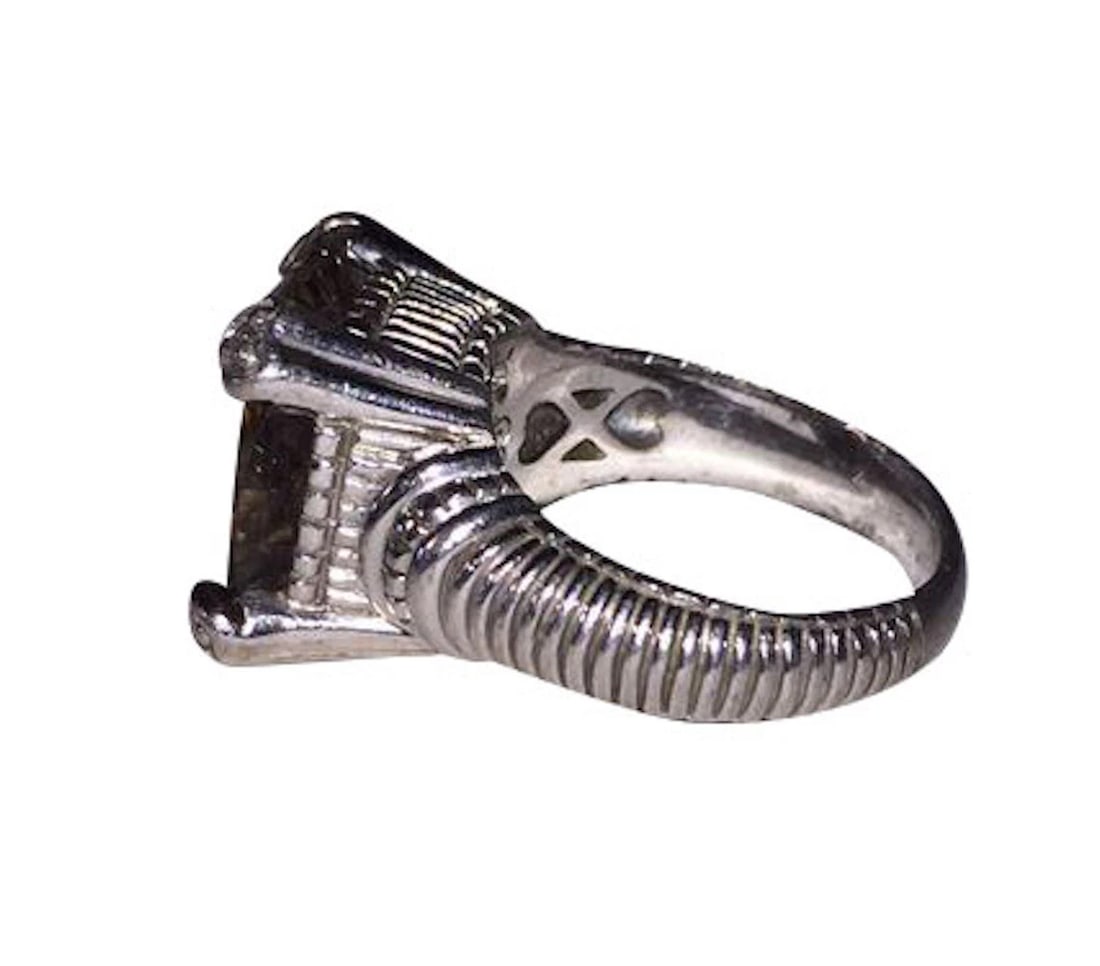 Judith Ripka Sterling Silver Smoky Quartz Diamond Fontaine Ring - 4