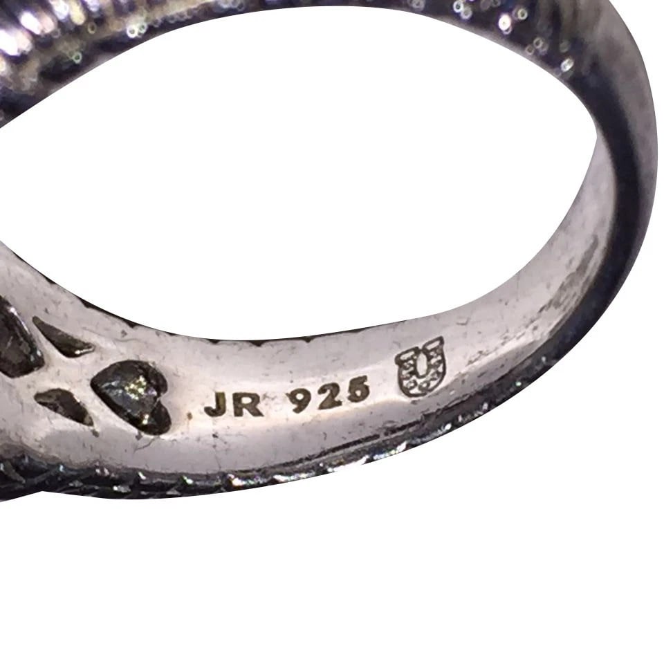 Judith Ripka Sterling Silver Smoky Quartz Diamond Fontaine Ring - 6