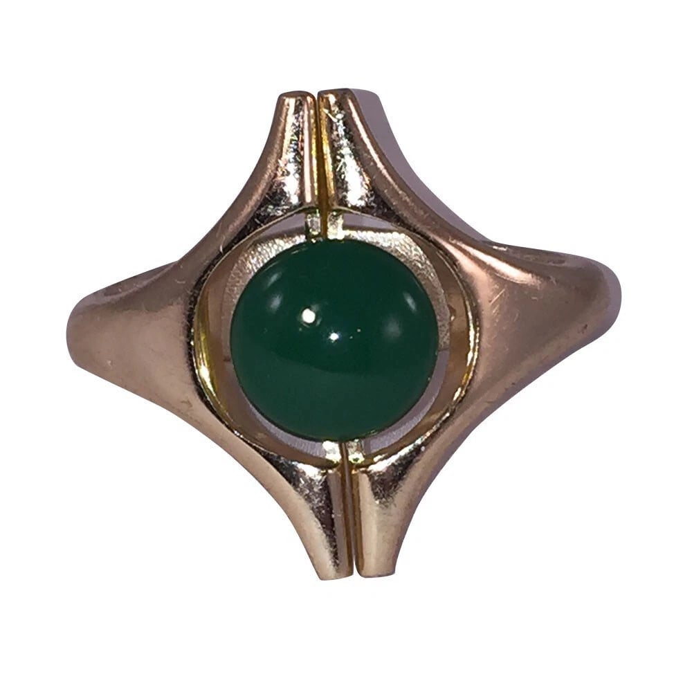 Lanvin Modernist Inspired Green Bakelite Button Bracelet - 2