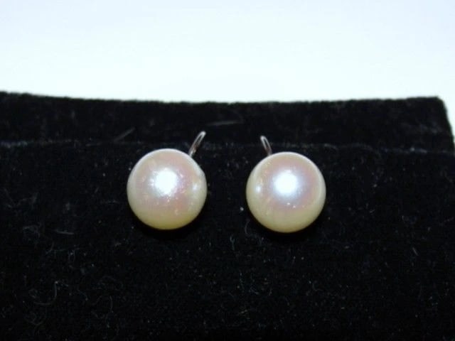 14 Kt Gold Cultured Pearl Earrings - 2