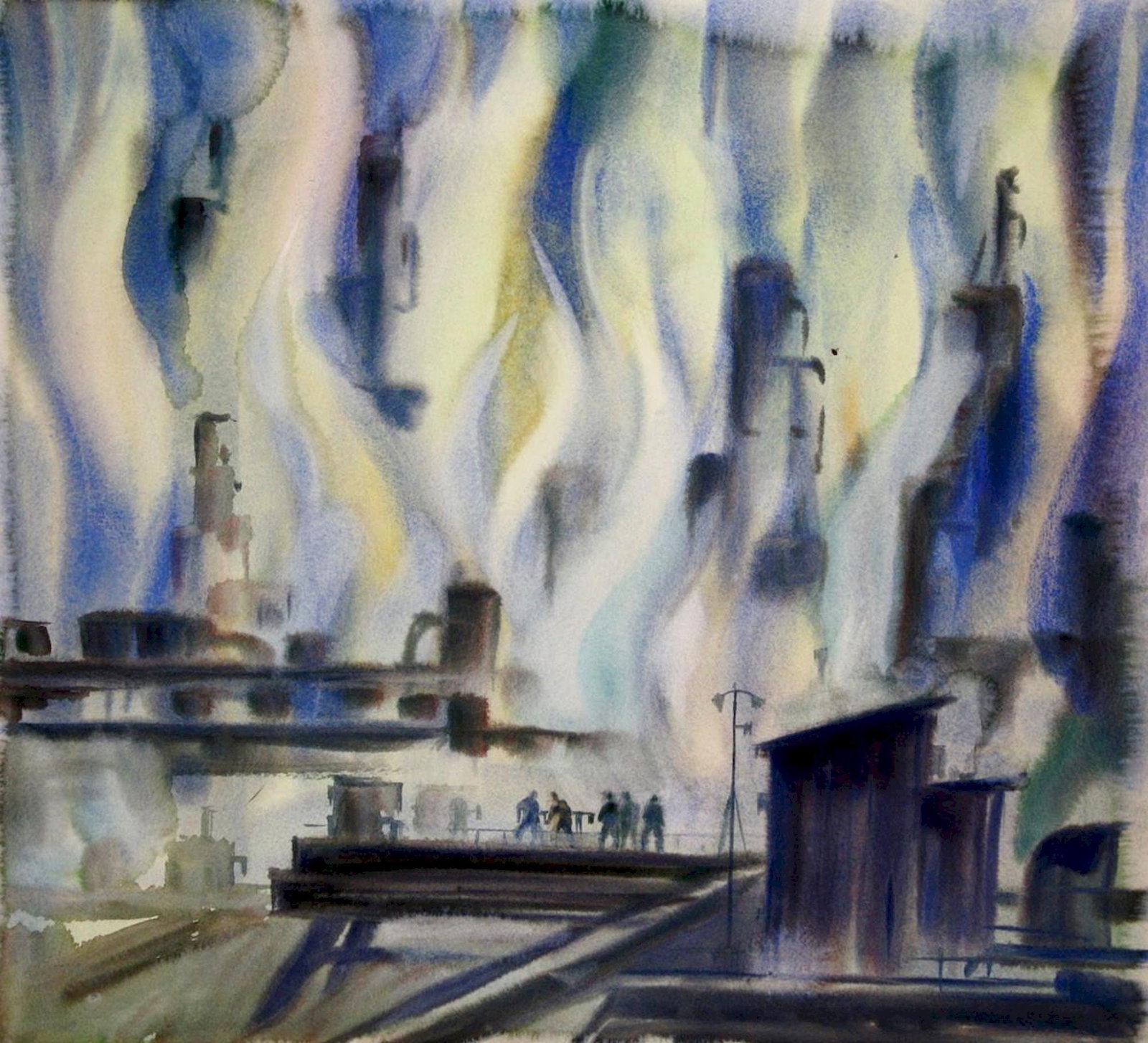 Kirilkov Valentin (Ukrainian artist), "Krivorozhstal" series", watercolor on paper (1 of 2)