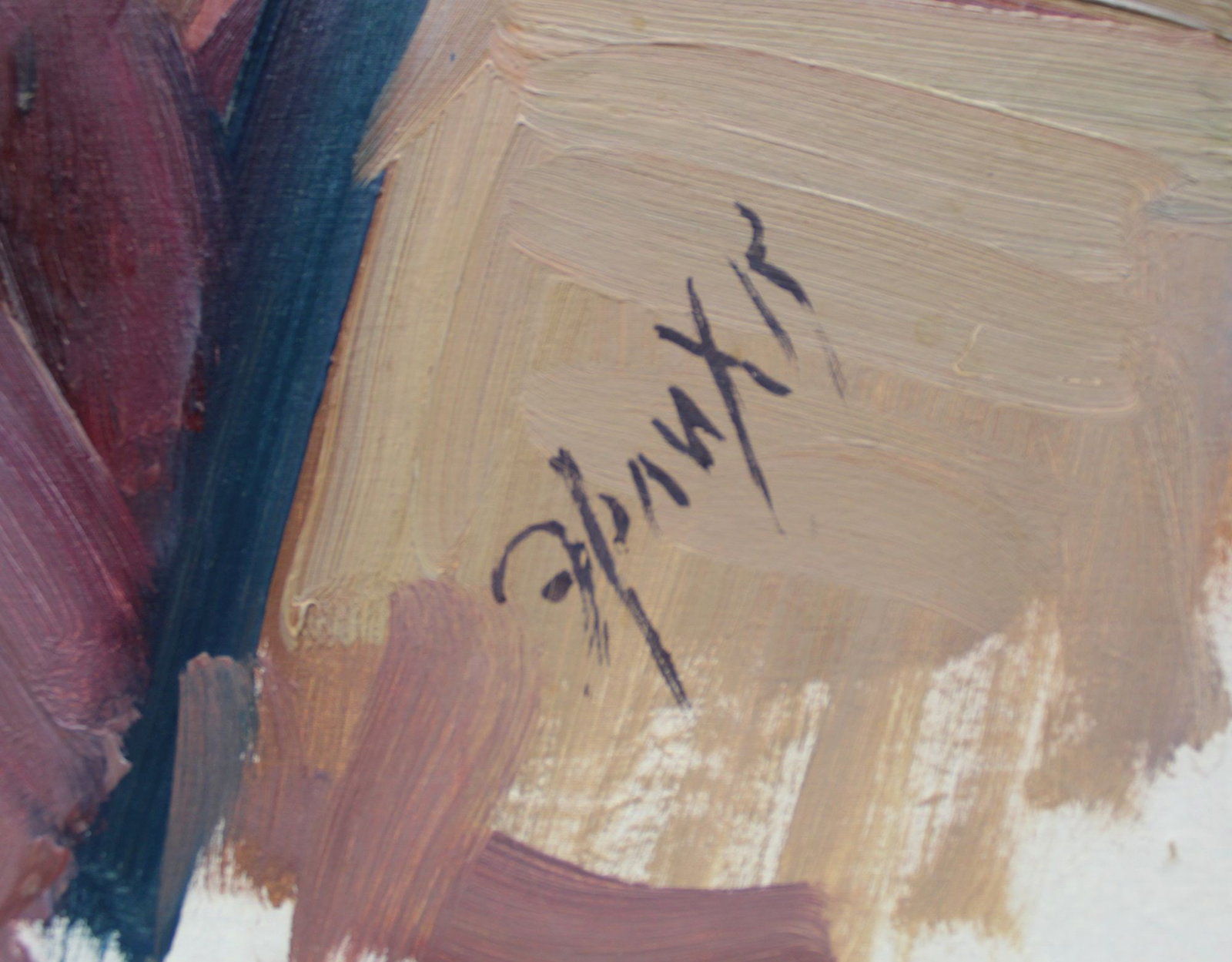 Erlih Volodymyr (Ukrainian artist), "The girl in red", oil on cardboard - 2