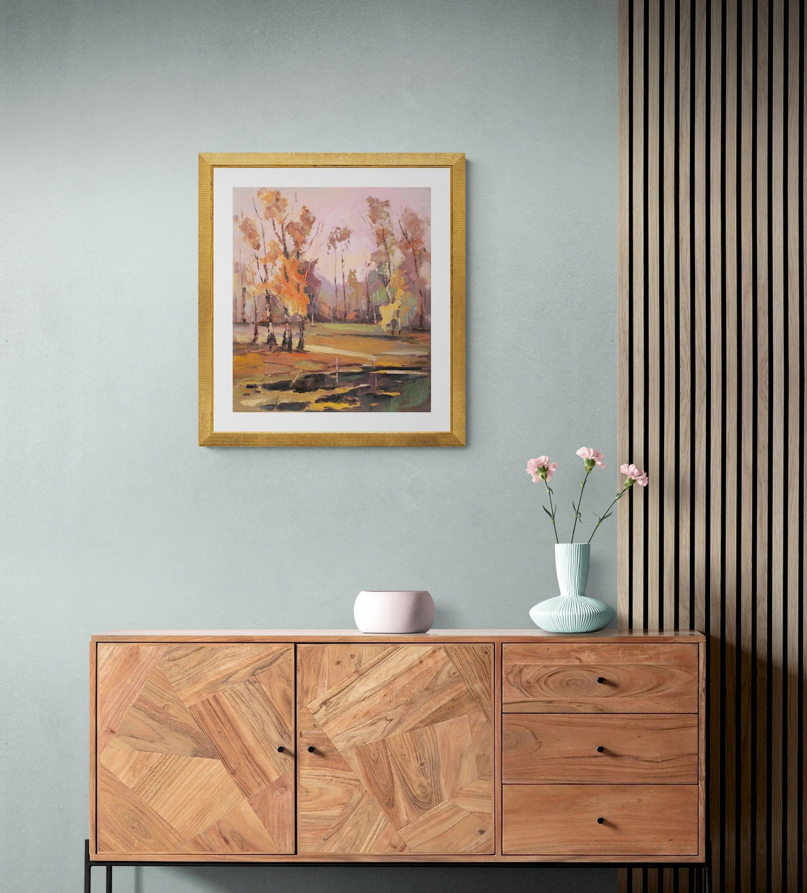 Romanyuk Petro (Ukrainian artist), "Golden autumn", oil on cardboard - 3