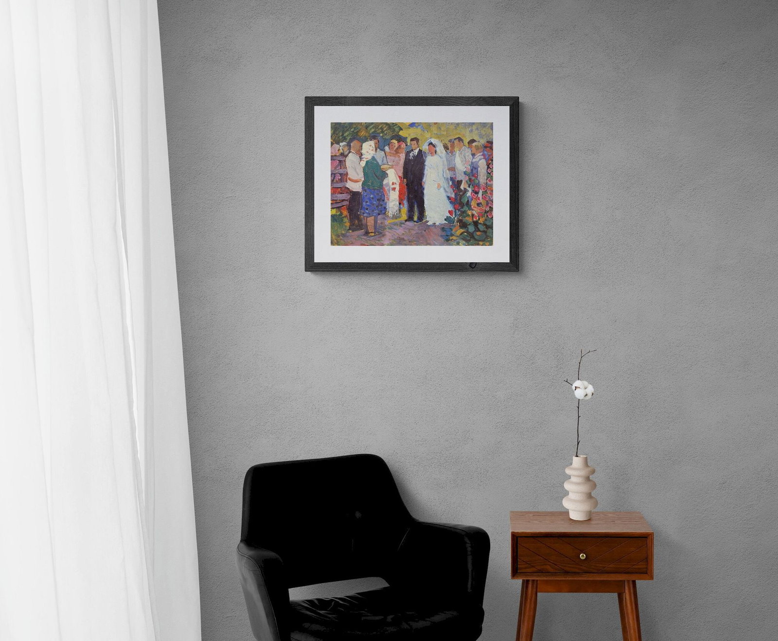Unidentified (Ukrainian artist), "Blessing of parents. Wedding", oil on cardboard - 3