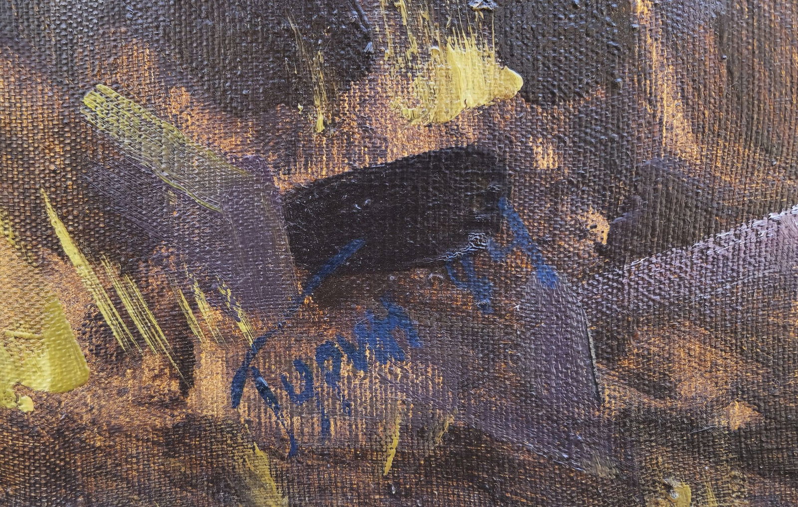 Gurin Vasyl (Ukrainian artist), "Father and son are treated field", oil on canvas - 2