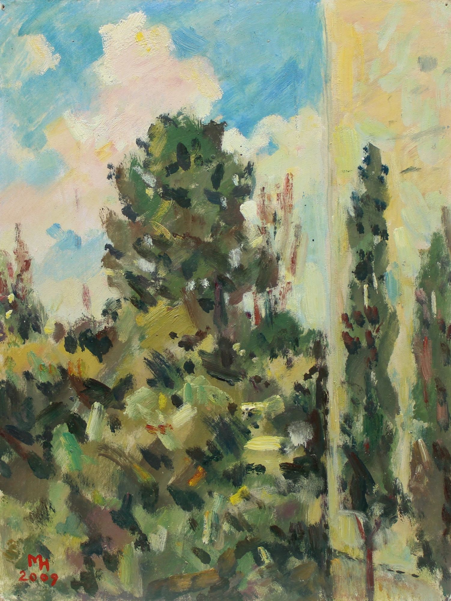 Neklyuenko Mykola (Ukrainian artist), "In the garden", oil on canvas on cardboard: Title: Neklyuenko Mykola (Ukrainian artist), "In the garden", oil on canvas on cardboard Description: ARTIST: Neklyuenko Mykola Pavlovich, Ukrainian artist TITLE: "In the garden" SIZE: 40 x 30 cm, (15