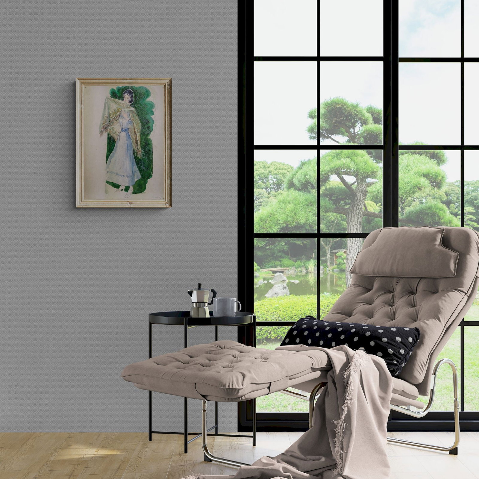 Yablonska Olena (Ukrainian artist), "Girl with a scarf", watercolor on cardboard - 5