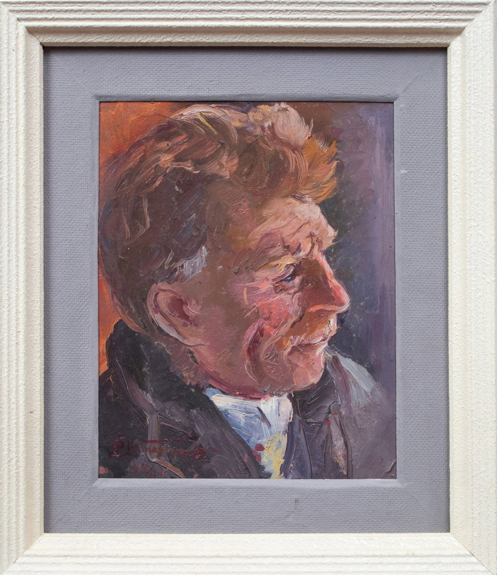 Konovalyuk Fedir (Ukrainian artist), "Portrait of brother Ivan", oil on cardboard (1 of 5)
