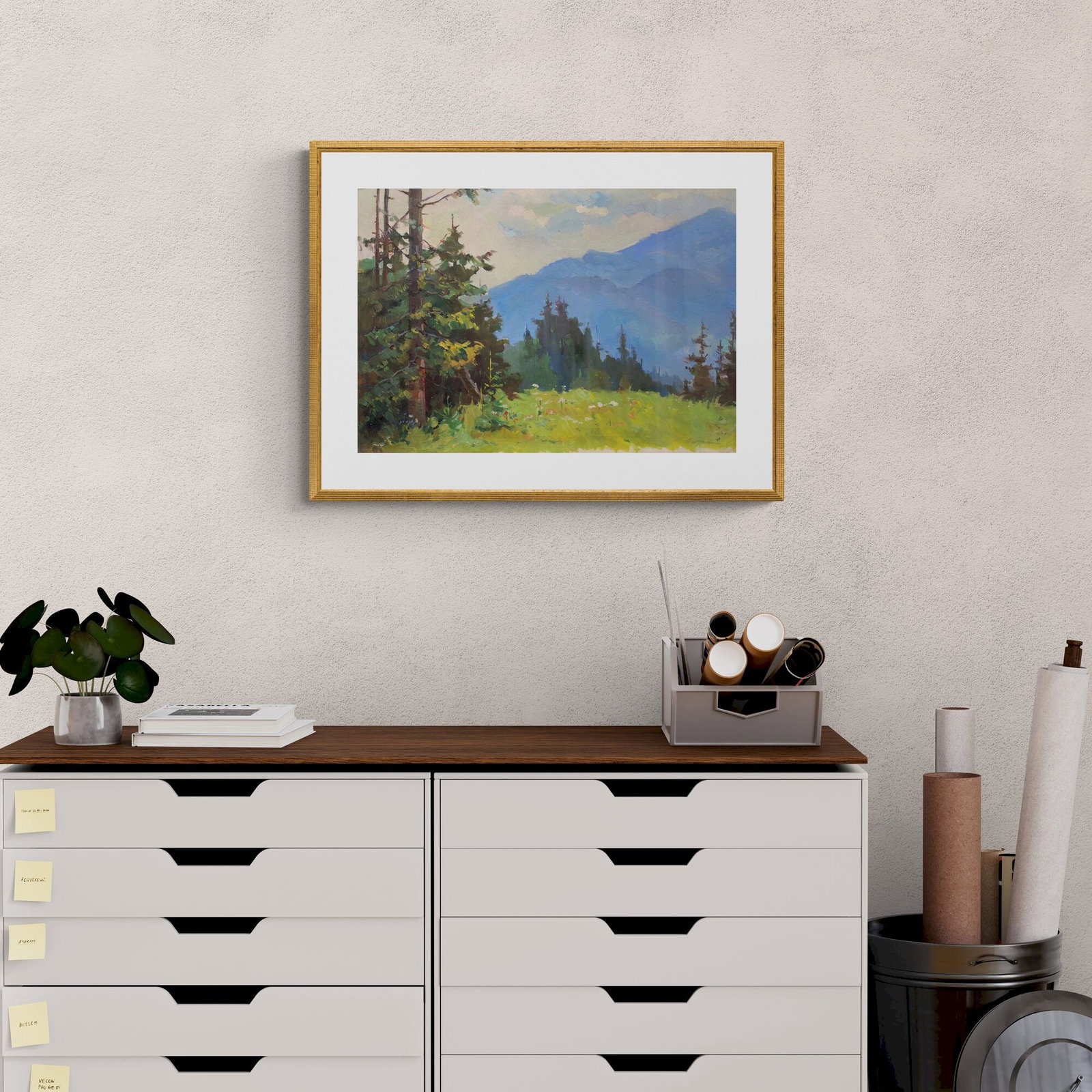 Kozin Petro (Ukrainian artist), "Morning in the Carpathians", oil on cardboard - 4