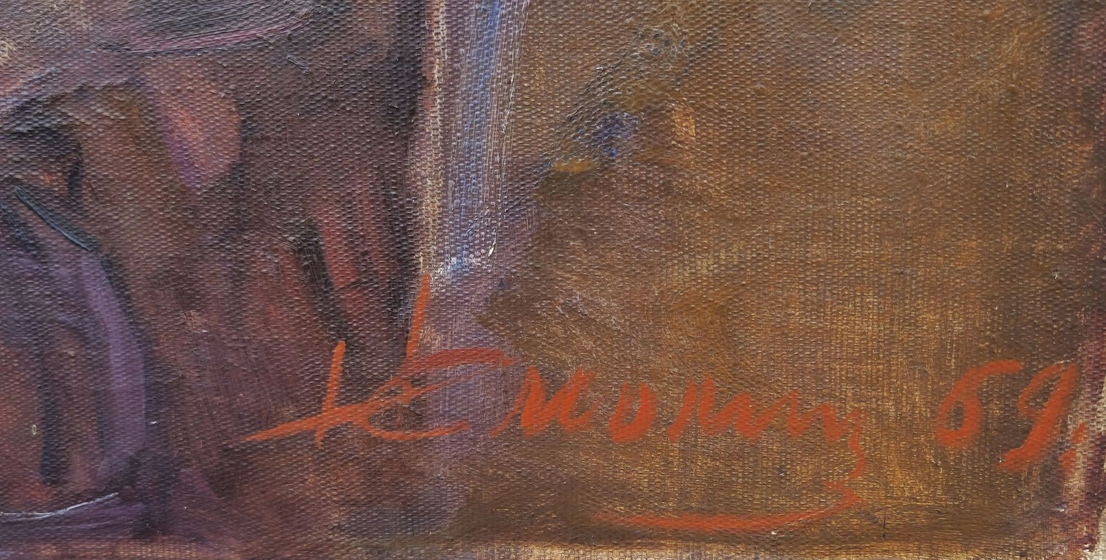 Unidentified (Ukrainian artist), "Lenin in the theater", oil on canvas - 2