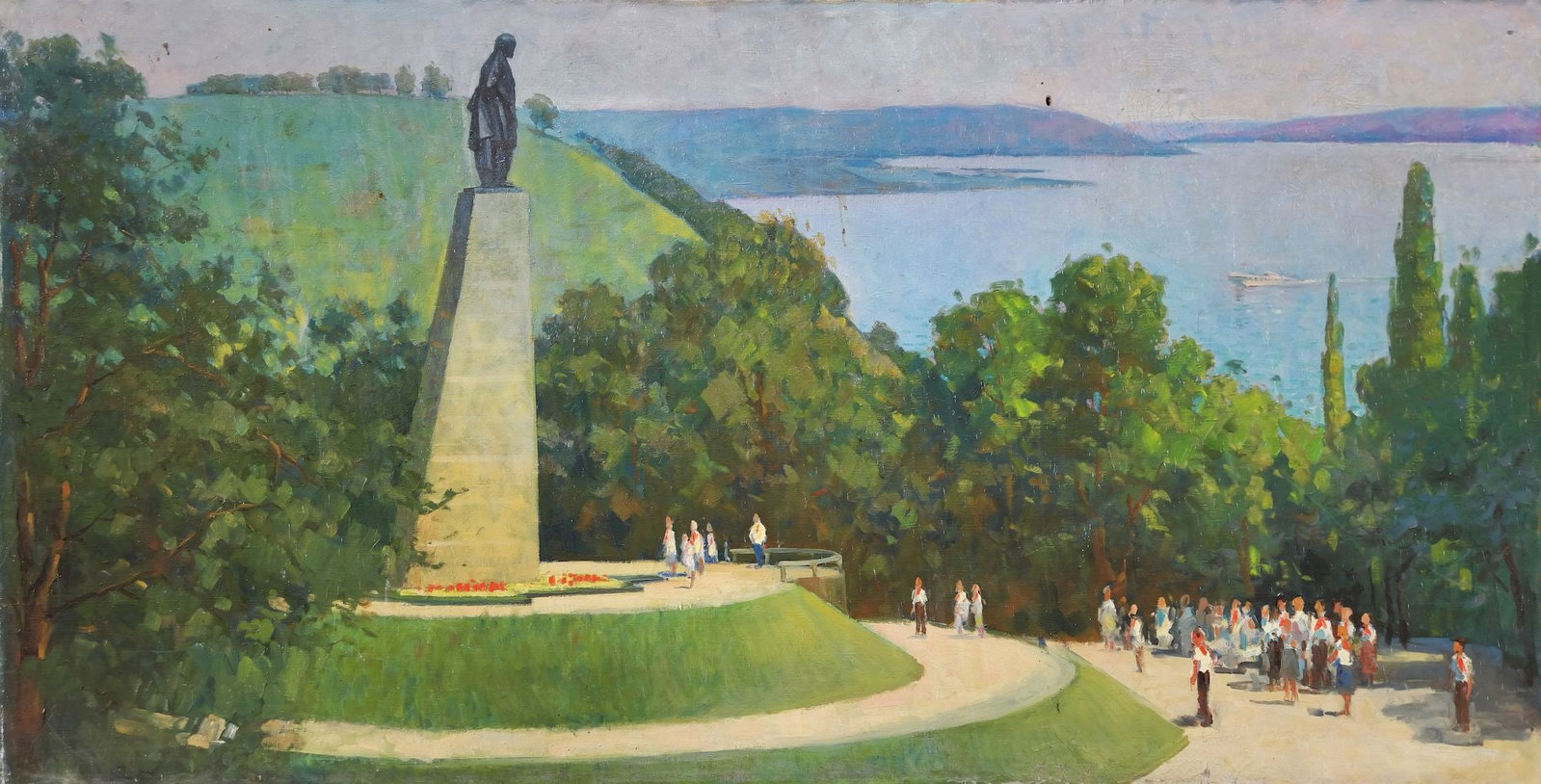 Unidentified (Ukrainian artist), "Tarasova hill", oil on canvas (1 of 3)
