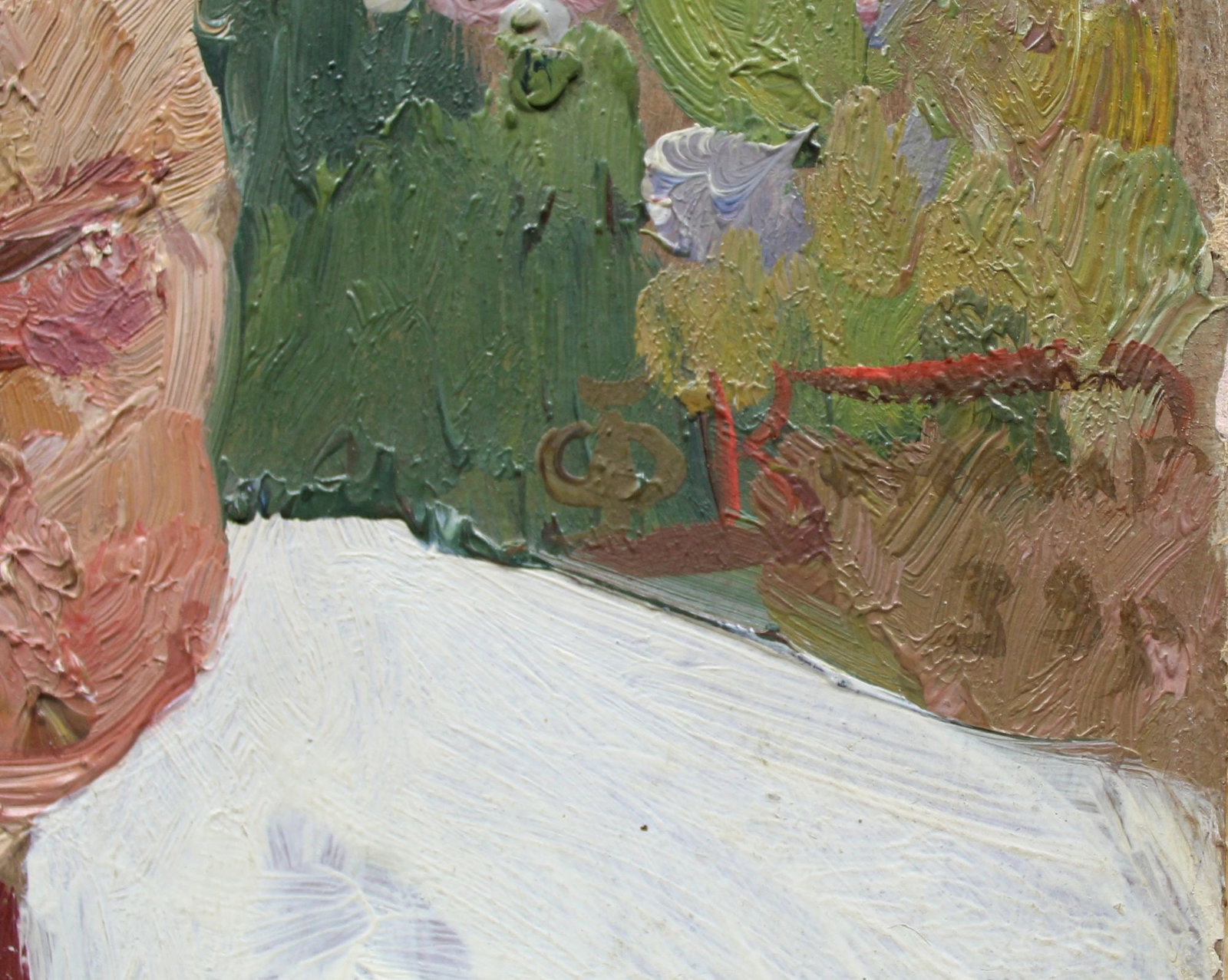 Konovalyuk Fedir (Ukrainian artist), "Portrait of the writer Dmitriv V.I.", oil on cardboard - 2
