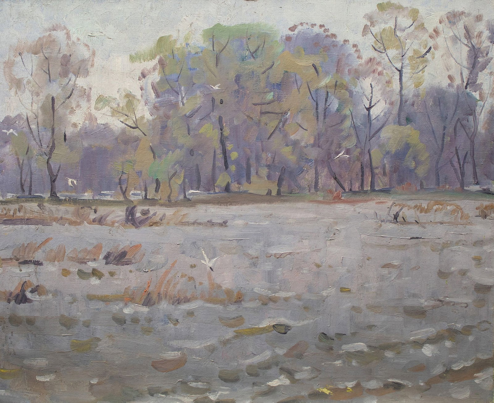Tyukha Ivan (Ukrainian artist), "Flood", oil on canvas (1 of 3)