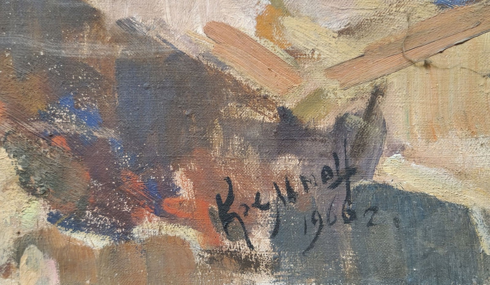 Krelman Volko (Ukrainian artist), "Barricade (Paris communa)", oil on canvas - 2