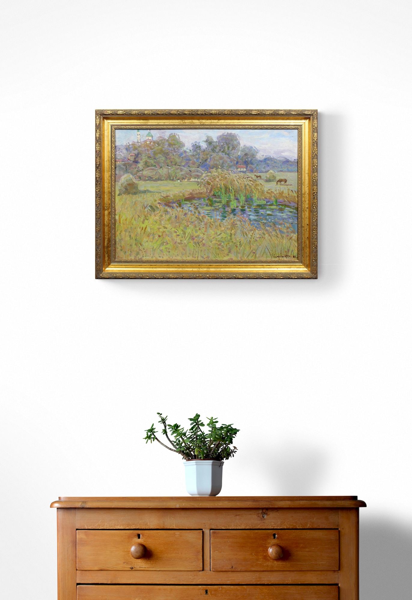 Tyukha Ivan (Ukrainian artist), "Meadow", oil on cardboard - 6