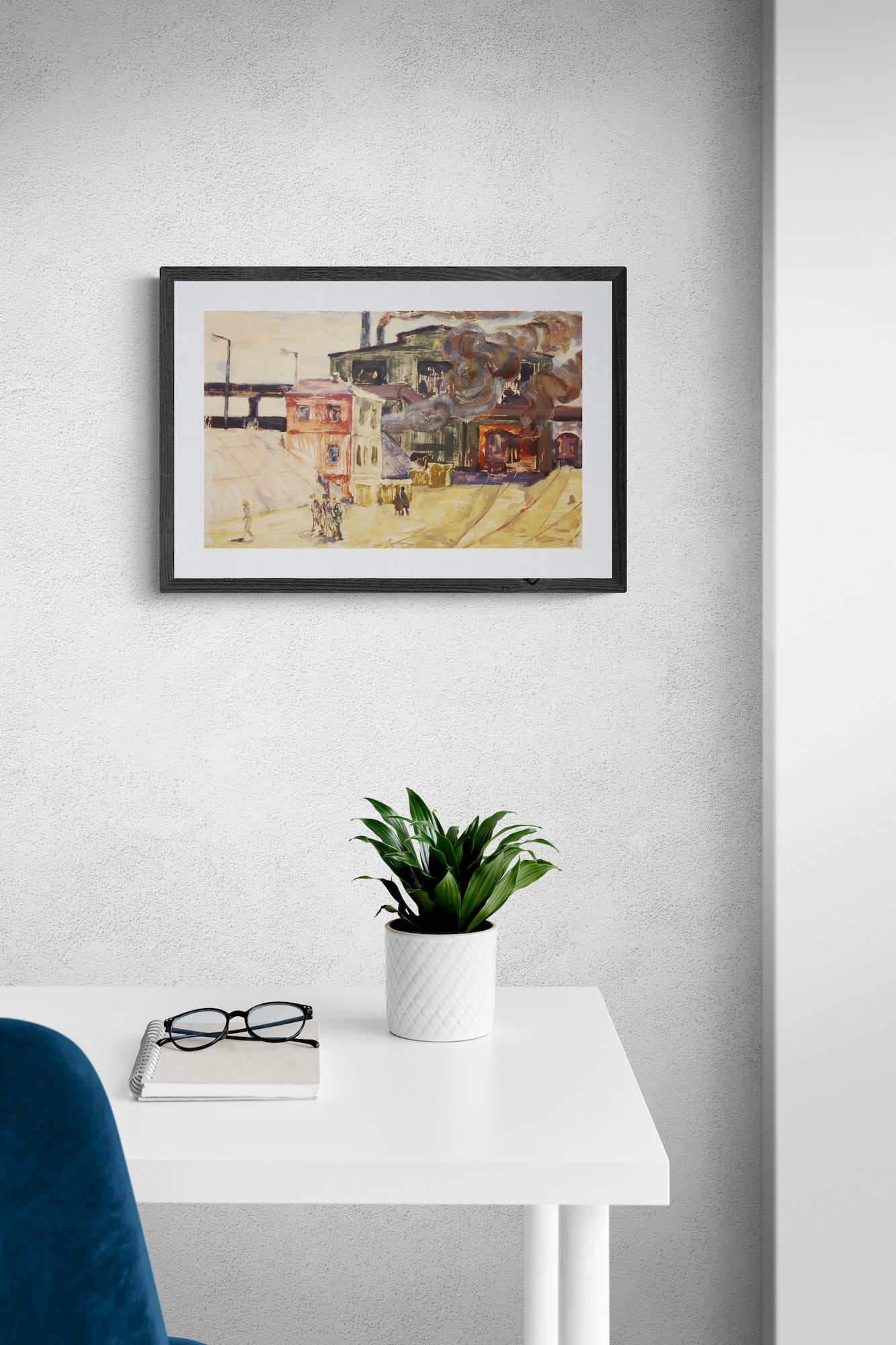 Khorenko Volodymir (Ukrainian artist), "Steel plant", oil on paper - 2