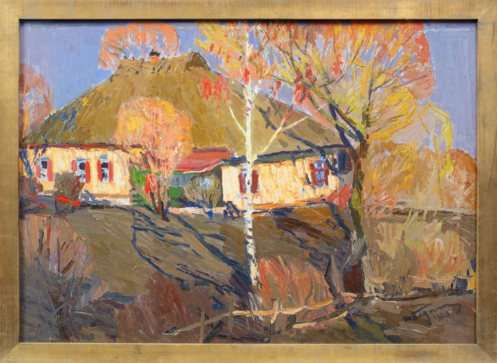 Bednoshey Danilo (Ukrainian artist), "Spring theme", oil on cardboard: Title: Bednoshey Danilo (Ukrainian artist), "Spring theme", oil on cardboard Description: ARTIST: Bednoshey Danilo Panteleimonovich, Ukrainian artist TITLE: "Spring theme" SIZE: 50 x 70 cm, (19 3/4 x 