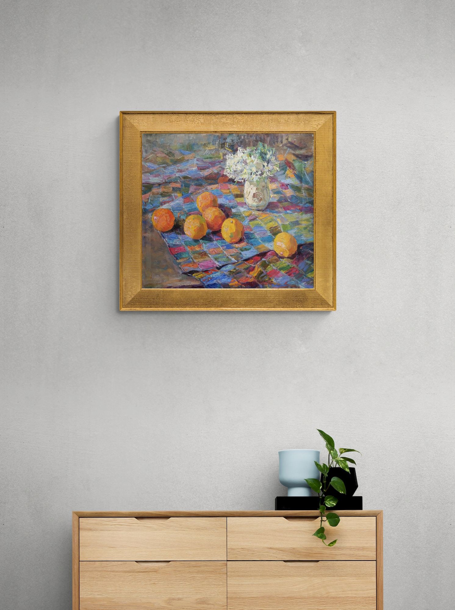 Dovgalevska Vira (Ukrainian artist), "Still life of oranges", oil on canvas - 4