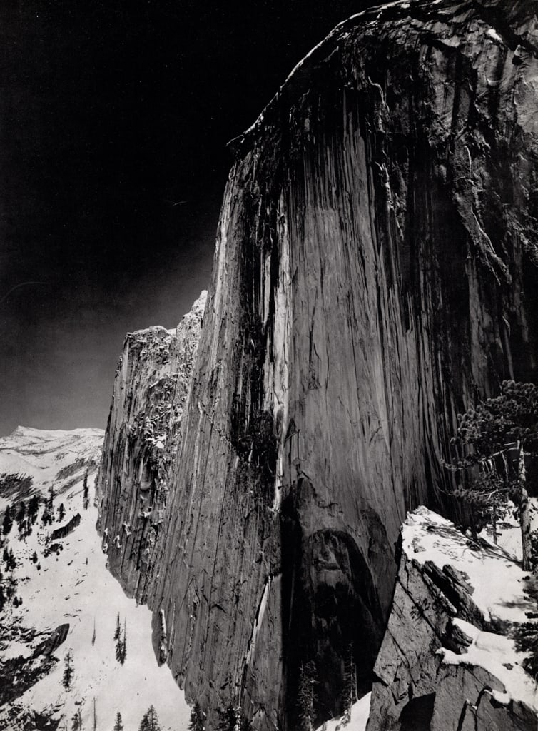 ANSEL ADAMS - Monolith - The Face of Half Dome, 1927: Title: ANSEL ADAMS - Monolith - The Face of Half Dome, 1927 Description: Artist: ANSEL ADAMS Print Title: Monolith - The Face of Half Dome, 1927 Medium: Sheet-fed Gravure Printing Date: 1960's