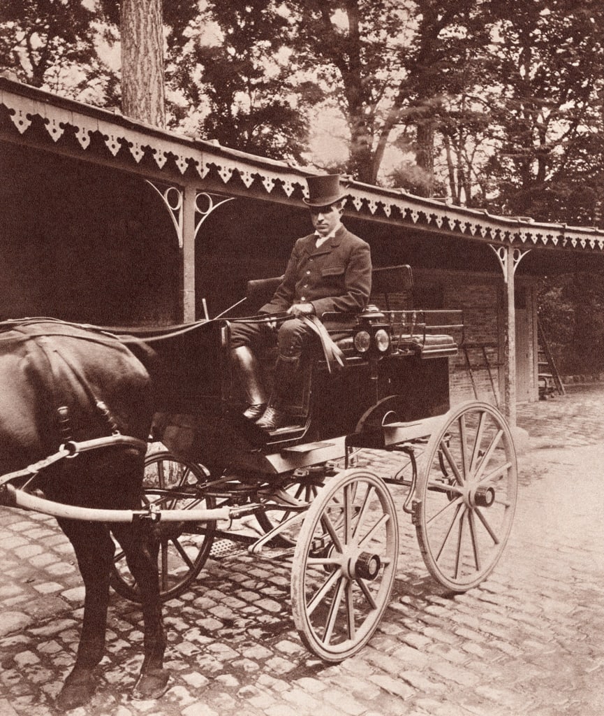 EUGENE ATGET - Carriage in Paris: Title: EUGENE ATGET - Carriage in Paris Description: Artist: EUGENE ATGET Print Title: Carriage in Paris Medium: Sheet-Fed Gravure Printing Date: 1960's Printed in Switzerland Image Size approx: 8.25