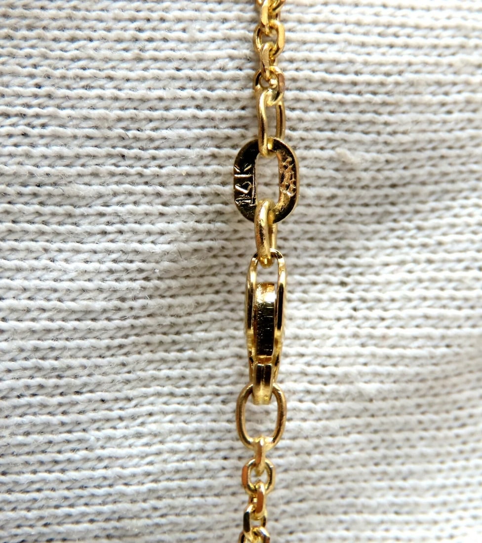4.02ct Natural Red Spinel Yellow Diamonds Still Life 3D Orchid Necklace 14kt** - 3