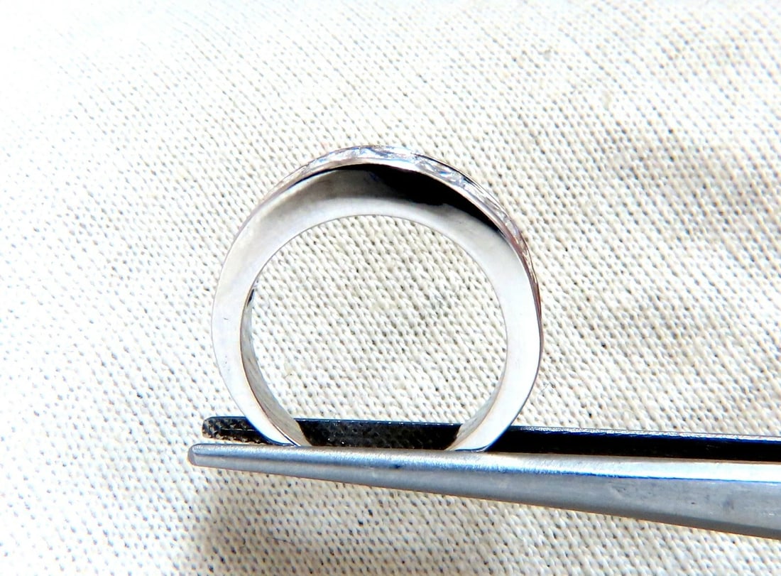 2.30ct Natural Princess Cut Diamonds Channel Band Platinum Ring *v - 5