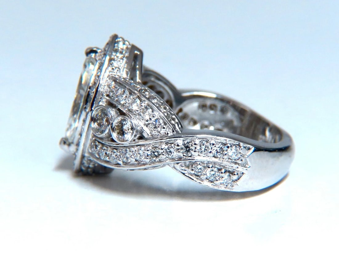 GIA Certified 1.01ct Natural Marquise Diamond Cluster Halo Ring 18kt *v - 7