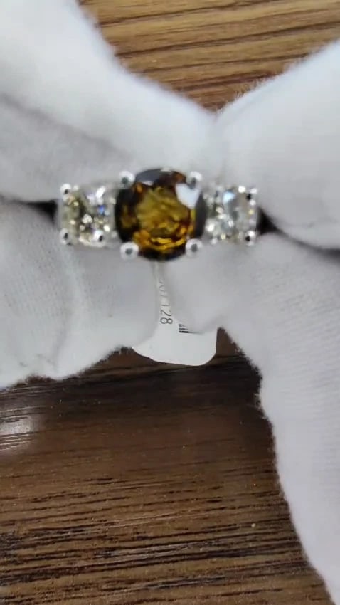 2.30ct Natural Fancy Color Sapphire Diamonds Ring 14 Karat Classic Three *v - 3