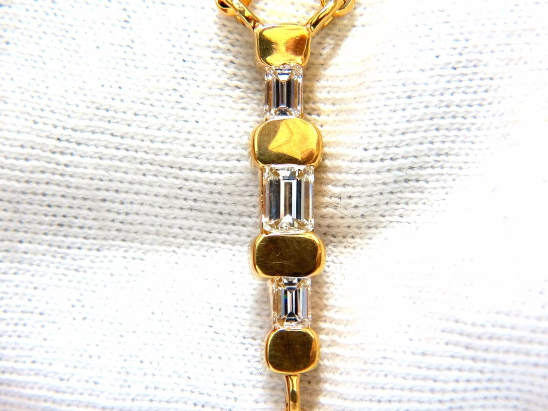 15.5mm natural south sea pearl 1.01ct emerald cut diamonds necklace drop bolo** - 6