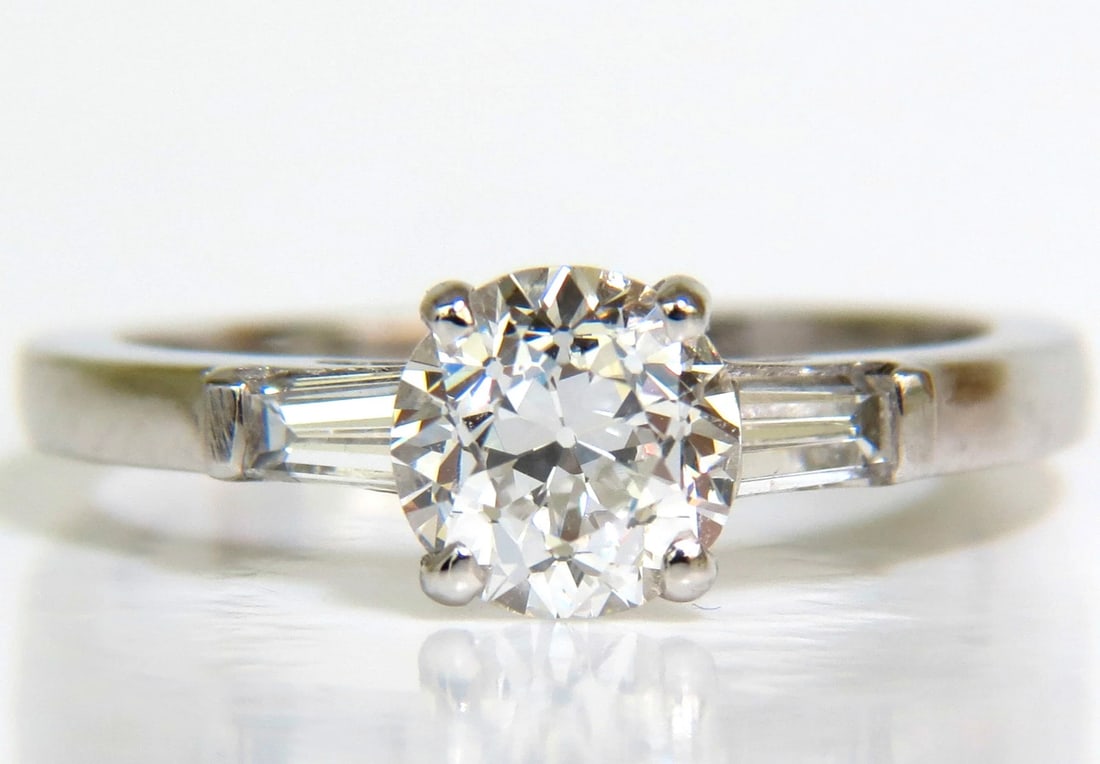 GIA CERTIFIED 1.01CT EUROPEAN CUT NATURAL DIAMOND RING F/VS2 PLATINUM *v - 4