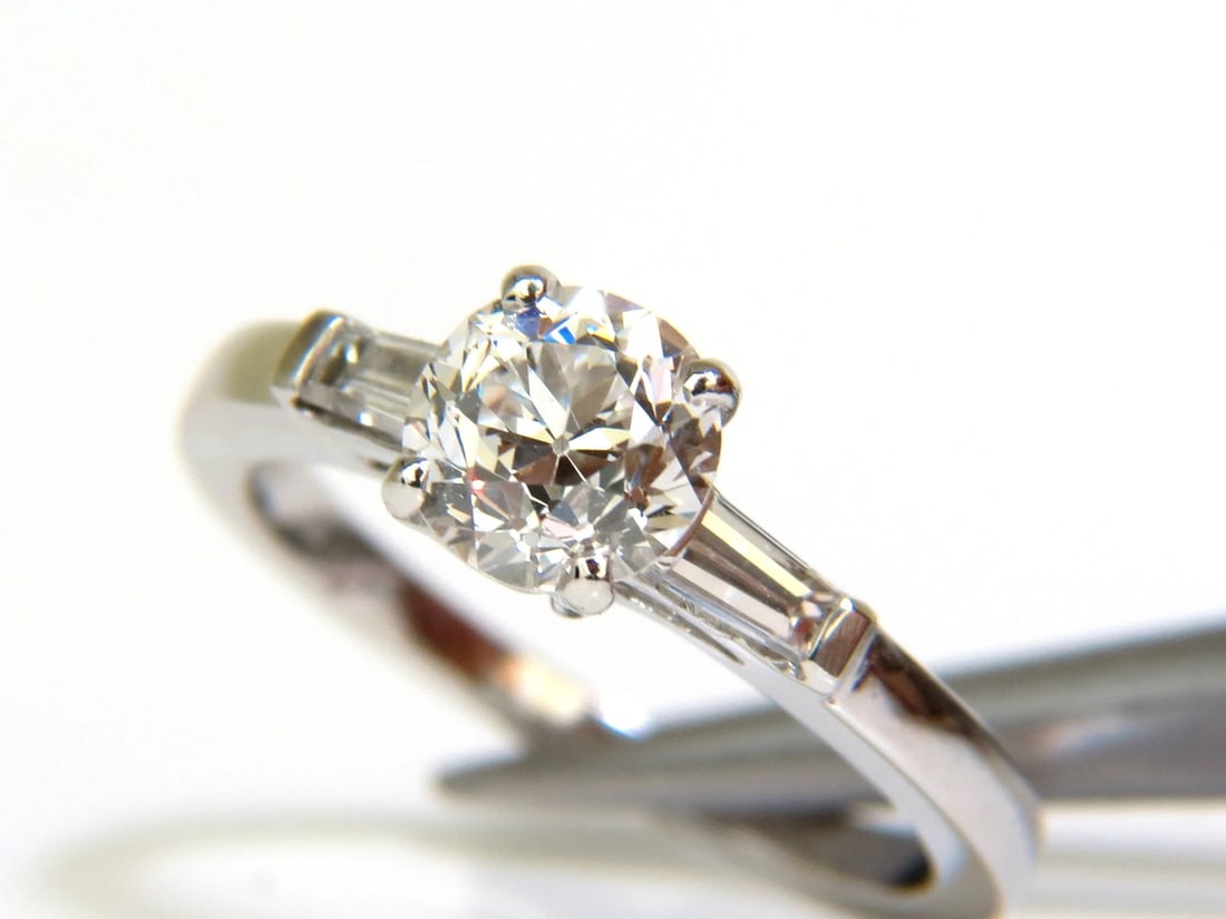 GIA CERTIFIED 1.01CT EUROPEAN CUT NATURAL DIAMOND RING F/VS2 PLATINUM *v - 7