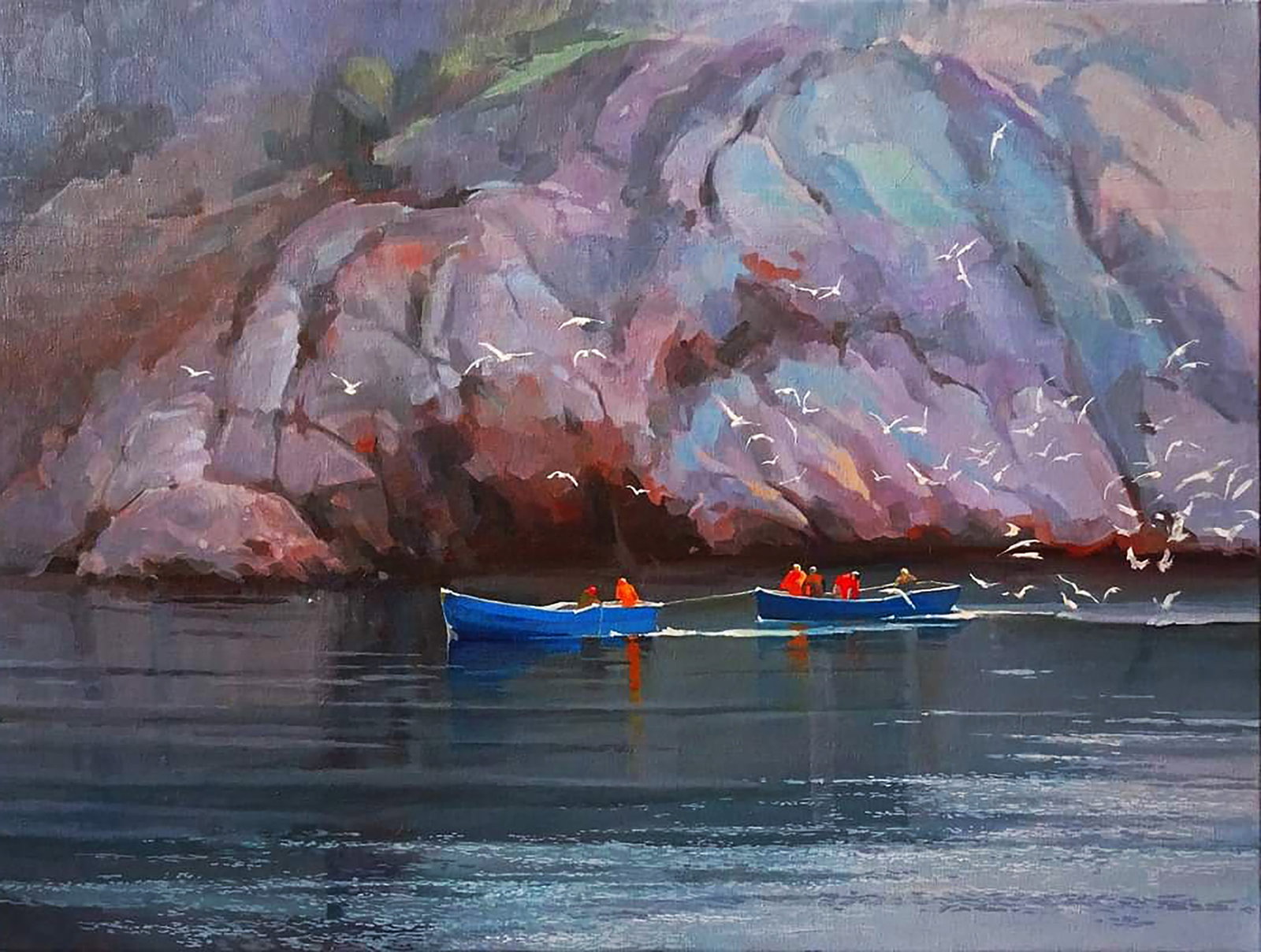 Oil painting Morning at sea Anastasia Yaroshevich: Title: Oil painting Morning at sea Anastasia Yaroshevich Description: 61YARO Painter: Anastasia Yaroshevich Size: 60x80 cm/23.62x31.49 inches Components: oil, canvas Original painting CONDITION: