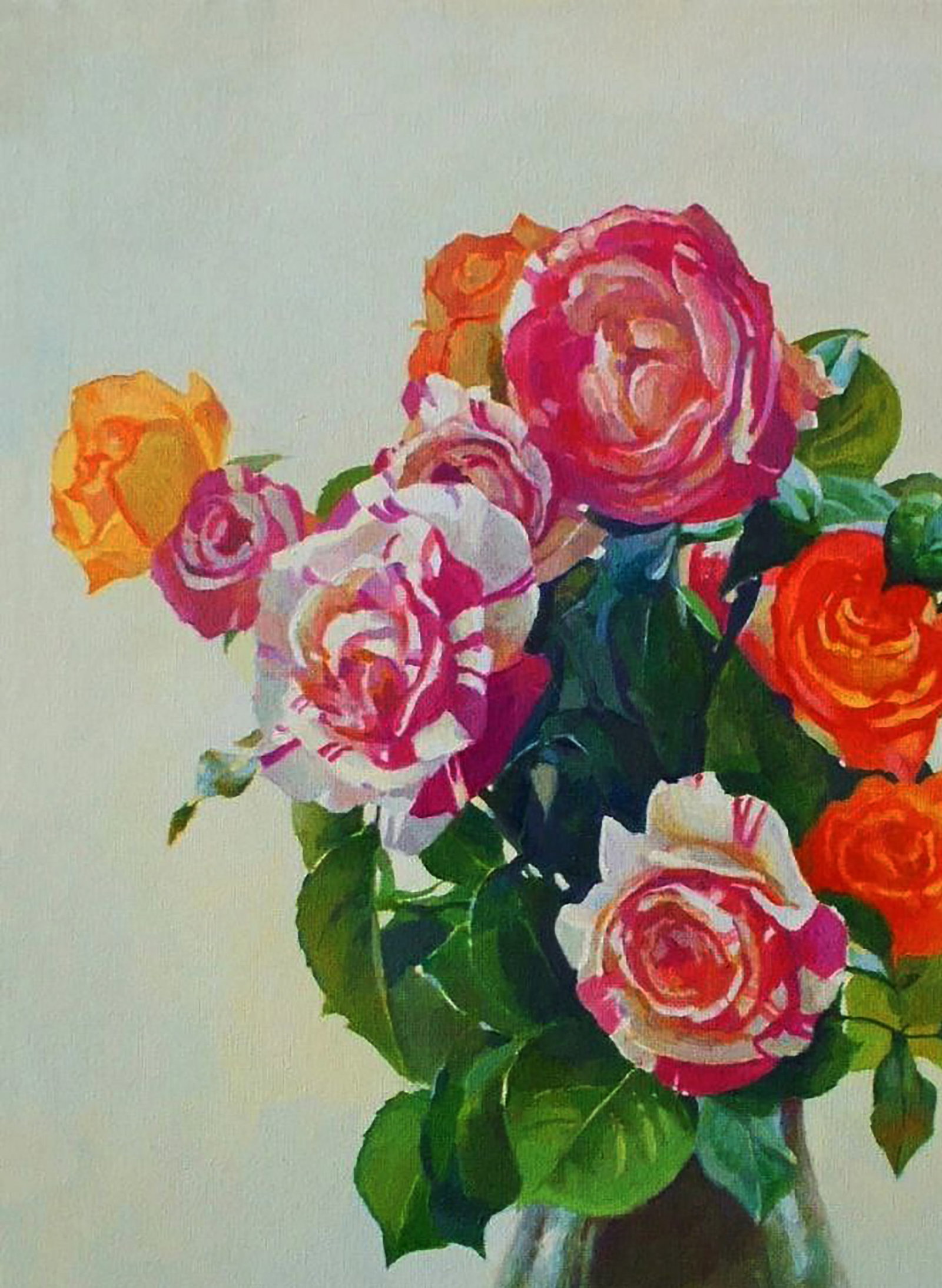 Oil painting Pink beauty of flowers Anastasia Yaroshevich - 2