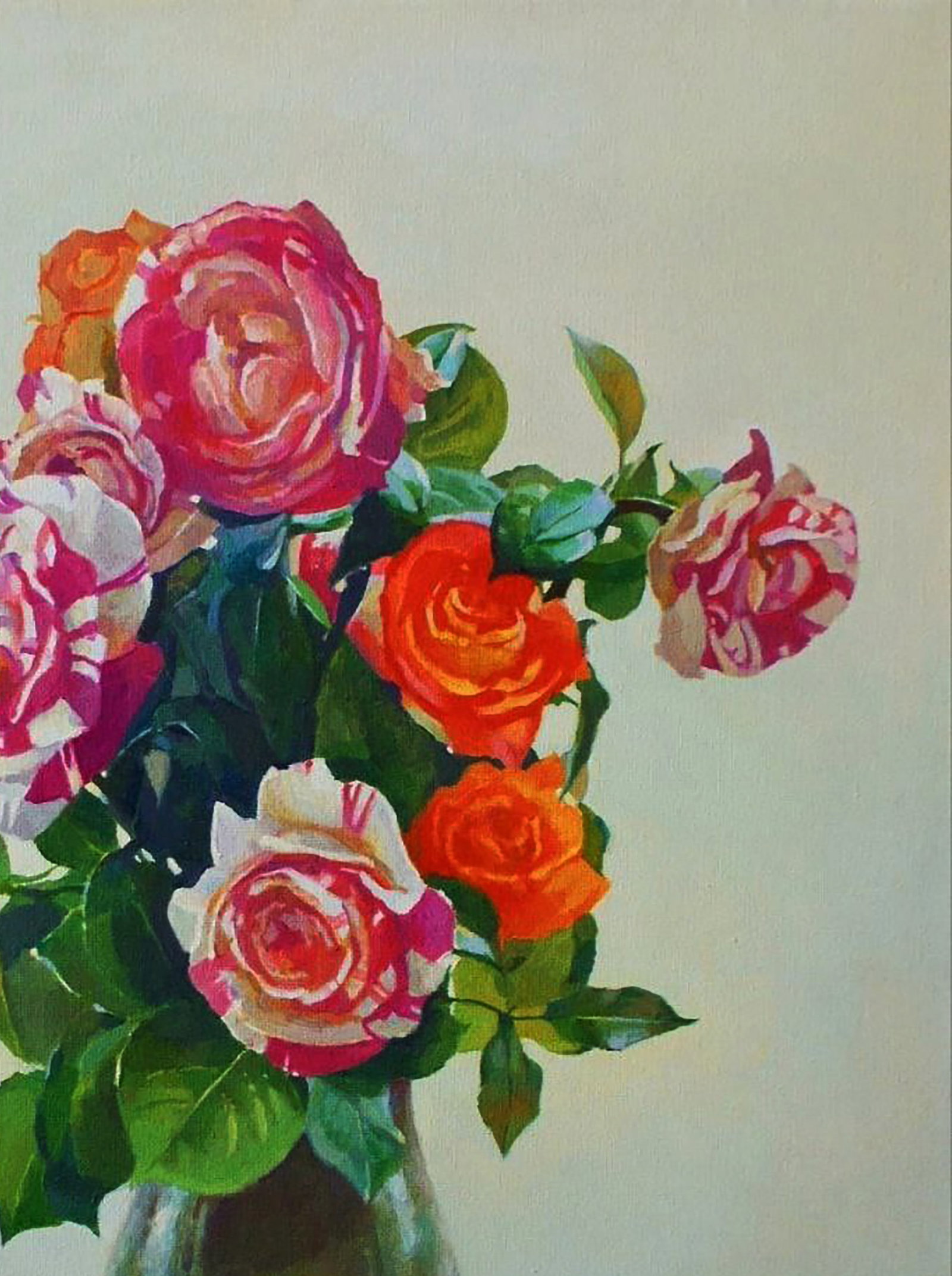 Oil painting Pink beauty of flowers Anastasia Yaroshevich - 3