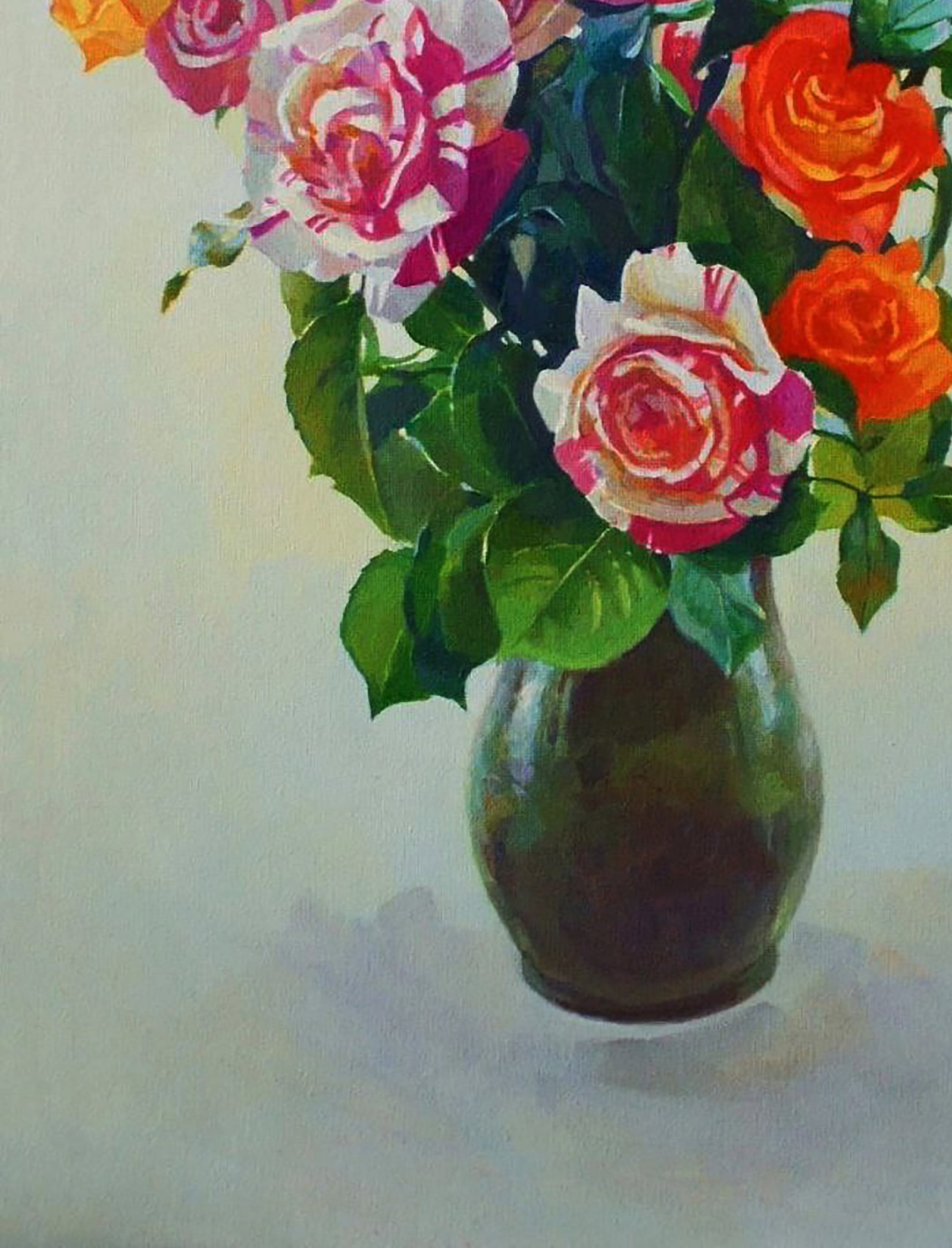 Oil painting Pink beauty of flowers Anastasia Yaroshevich - 4