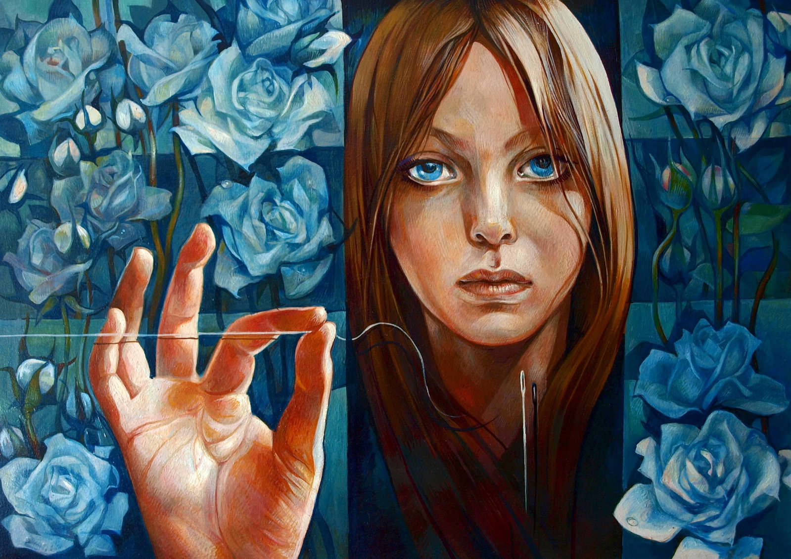 Oil painting Garden of Delights Konsta G. Amelinn: Title: Oil painting Garden of Delights Konsta G. Amelinn Description: 9KONS Painter: Konsta G. Amelinn Size: 69.5x49.5 cm/27.36x19.48 inches Components: oil, synthetic canvas Original painting