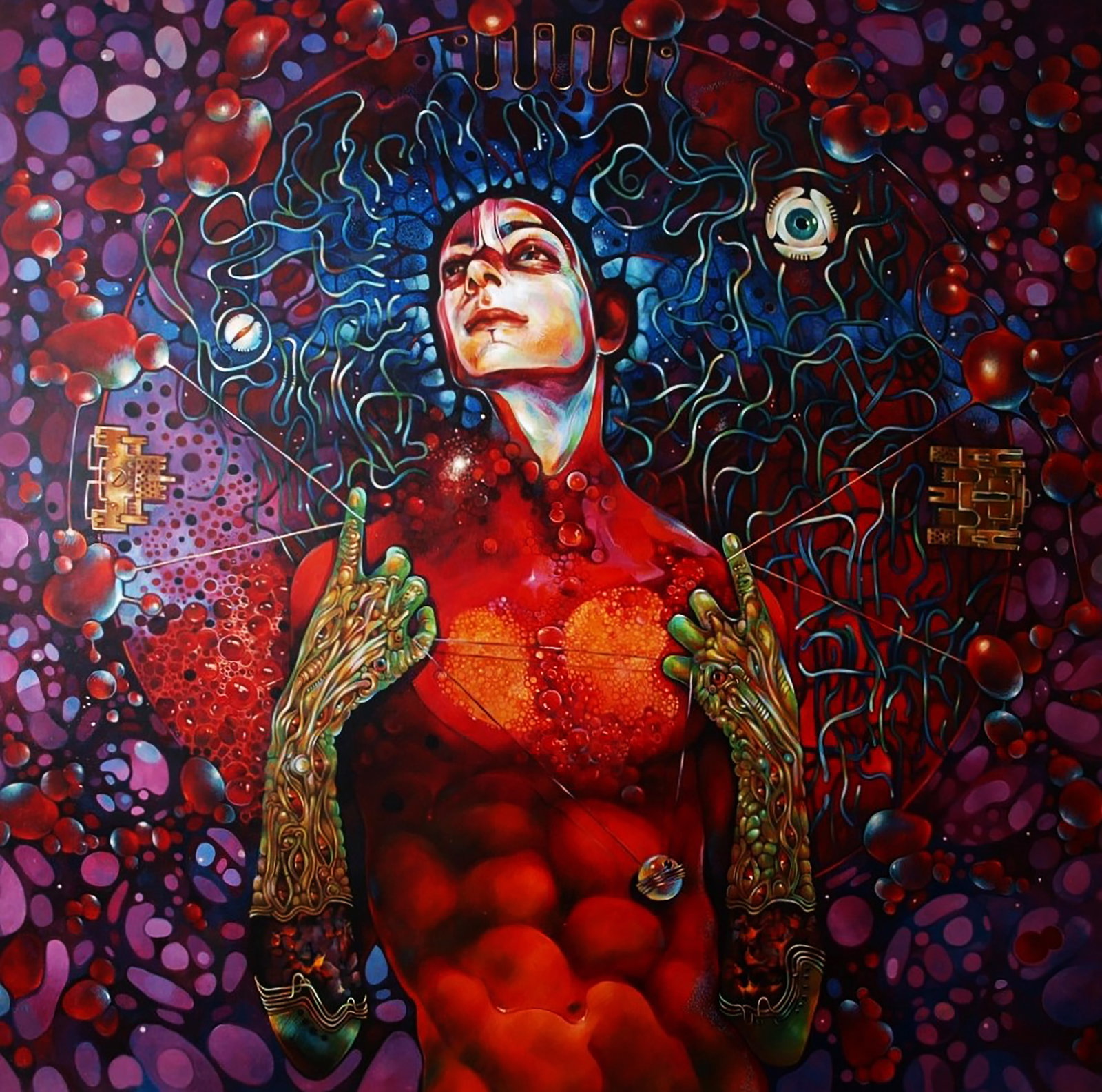 Oil painting Agnihotra Konsta G. Amelinn: Title: Oil painting Agnihotra Konsta G. Amelinn Description: 13KONS Painter: Konsta G. Amelinn Size: 200x200 cm/78.74x78.74 inches Components: oil, canvas Original painting CONDITION: excellent