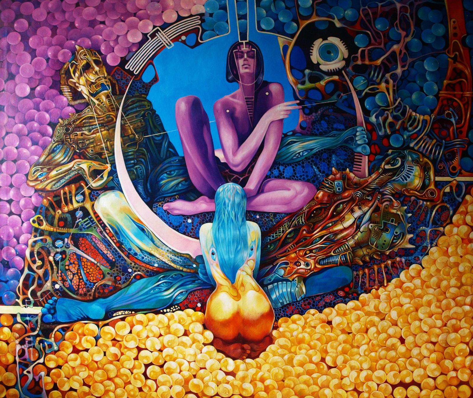 Oil painting Brahmajyoti Konsta G. Amelinn: Title: Oil painting Brahmajyoti Konsta G. Amelinn Description: 18KONS Painter: Konsta G. Amelinn Size: 160x190 cm/62.99x74.80 inches Components: oil, canvas Original painting CONDITION: excellent