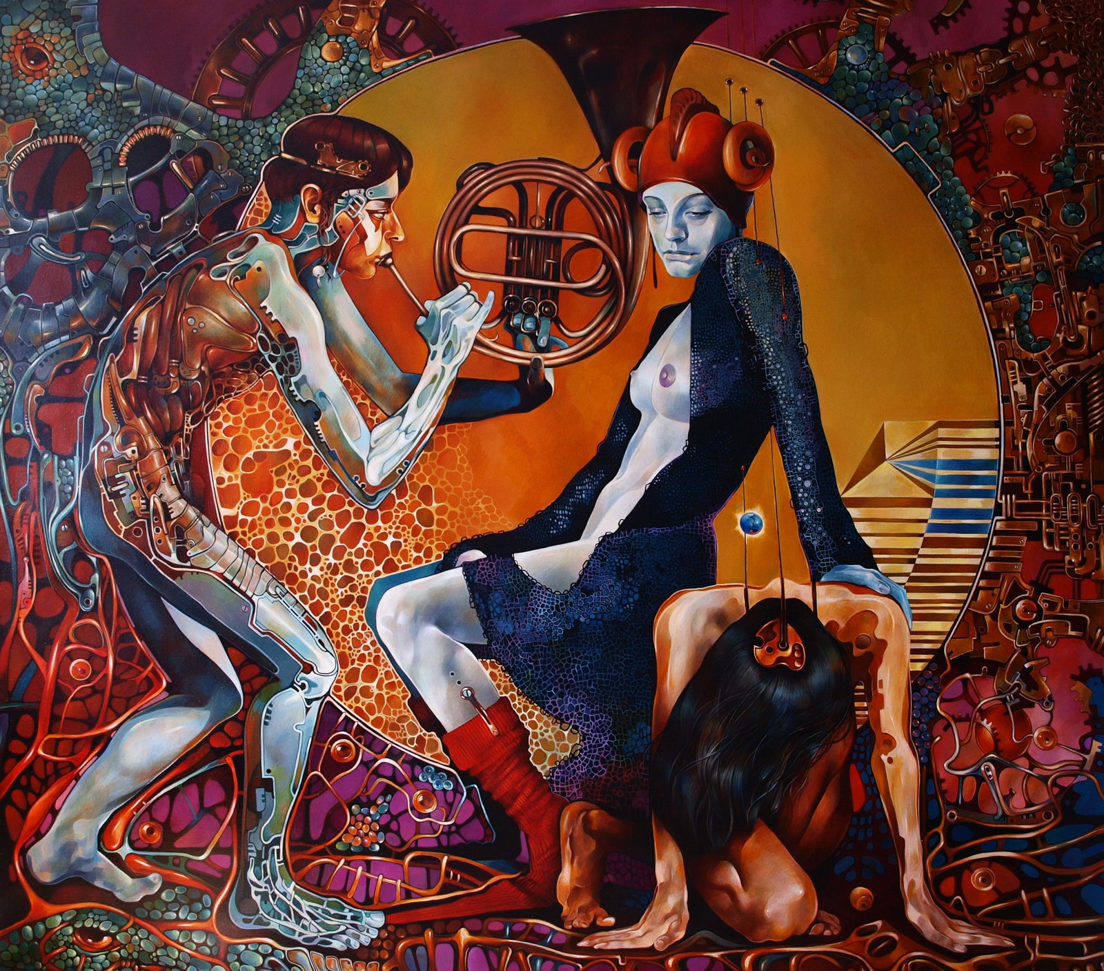 Oil painting Hiranyagarbha Konsta G. Amelinn: Title: Oil painting Hiranyagarbha Konsta G. Amelinn Description: 31KONS Painter: Konsta G. Amelinn Size: 180x200 cm/70.86x78.74 inches Components: oil, canvas Original painting CONDITION: excellent