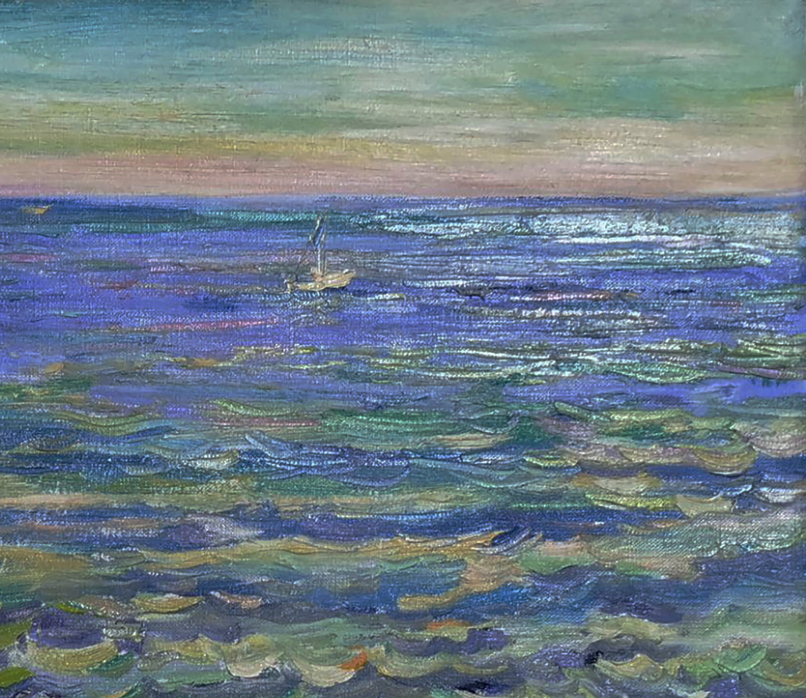 Oil painting Quiet sea evening Leonid Pavlenko - 5
